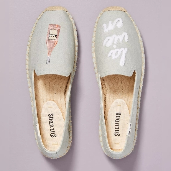 Soludos La Vie En Rose Espadrille Flats, Size 6 - Picture 1 of 14